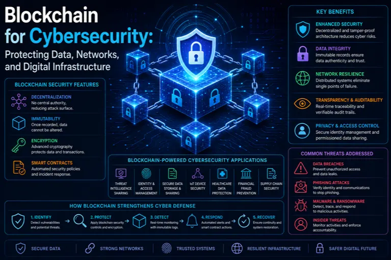 Blockchain for Cybersecurity: Protecting Data, Networks, and Digital Infrastructure